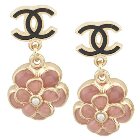 chanel pink camellia ring|chanel camellia pearl earrings.